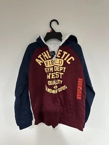 NWT Lee Youth Boys Sherpa Lined Hoodie Jacket,Tawny Port , Size M (10/12) - Picture 1 of 2