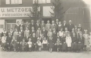 Fest Feier Veranstaltung  Hochzeit  Metzgerei     alte Fotokarte  (f18) - Picture 1 of 2