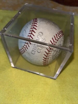1969 Chicago Cubs Team Signed Vintage Spalding Cubs Baseball Jenkins Hands - Image 1 of 4