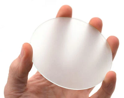 3.5" (9cm) Frosted Glass Circular Beaker/Gas Jar Cover, 1.7mm Thick - Eisco Labs