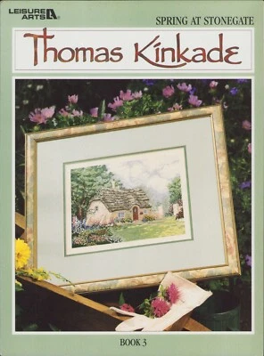Cross Stitch Spring at Stonegate Book 3 Thomas Kinkade  OOP VTG Pattern - Image 1 of 3