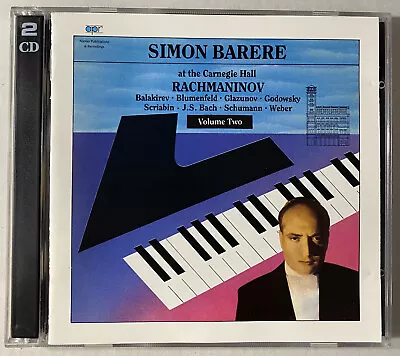 SIMON BARERE at Carnegie Hall Vol. 2 Rachmaninov Godowsky Bach APR 2 x CD - Image 1 of 3