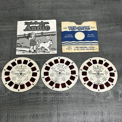 Vintage GAF View Master Little Orphan Annie Set of 3 Reels 1978 Sleeve & Book - Image 1 of 4