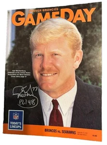 KARL MECKLENBURG Signed / Autographed Denver Broncos 1991 Gameday Game Program - Picture 1 of 2