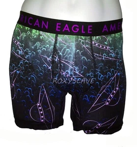 NWT AMERICAN EAGLE OUTFITTERS MENS 6" UFO TRUNK AEO TEAL BOXER BRIEFS - Picture 1 of 1