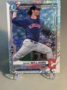 Gavin Williams 2021 Bowman Draft 1st Bowman Sparkle Refractor Parallel BDC-93 - Bild 1 von 2