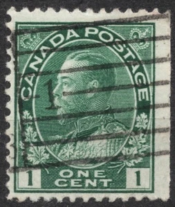 Sn:CA #104asR 1913 1c CANADA King George V 1911-22 Admiral's Uniform Def. issue - Picture 1 of 2