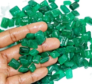 Lote de 150 quilates con certificación natural MUZO esmeralda verde colombiana sin tratar aa+ - Imagen 1 de 11