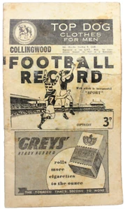 1948 Afl Football Record Vtg Collingwood vs Geelong Vol 35 May 16 Page Australia - Picture 1 of 5