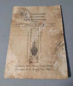 The Tomahawk Weekly Edition U.S.S. Pocahontas at Sea Vol. 2 #2 March 19, 1919. - Picture 1 of 7