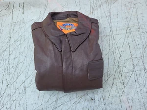 Vintage Cooper A-2 Goatskin Leather Jacket Size 46R - Excellent #2 - Picture 1 of 9