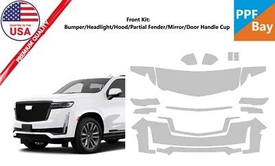 For Cadillac Escalade Luxury/Sport 21-24 Front Paint Protection Film PreCut PPF - Image 1 of 4