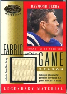 2001 Fabric of the Game Raymond Berry Legendary Material Game Used Jersey 66/75 - Picture 1 of 2