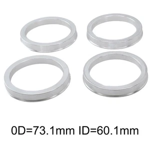 Sturdy Aluminum Alloy Wheel Hub Centric Rings Set OD 73 1mm ID 60 1mm 4 Rings - Picture 1 of 18