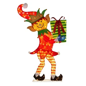 Christmas Elf Display with Lights 125cm - Picture 1 of 7