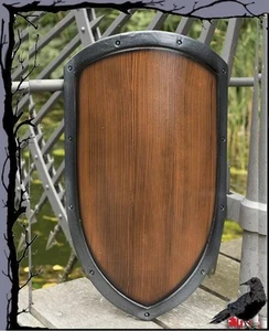 Larp- Escudo listo para la batalla Escudo de dragón Holzmaserung 60x36 cm Armería épica - Imagen 1 de 1
