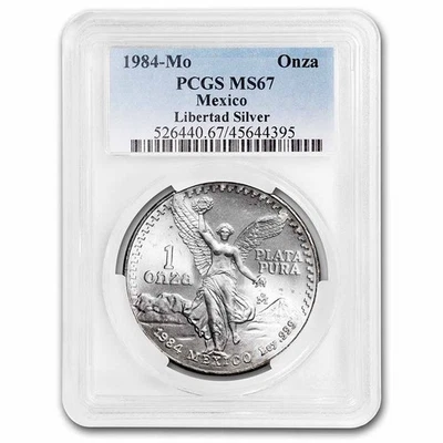1984 Mexico 1 oz Silver Libertad MS-67 PCGS - Image 1 of 3