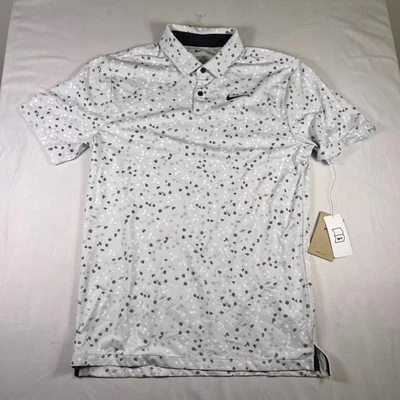 Nike Dri-FIT Tour Floral Golf Polo Light Gray Short Sleeve Size S NWT - Image 1 of 4