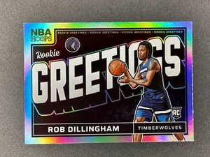 Rob Dillingham 2024-25 NBA Hoops #10 Rookie Greetings SILVER HOLO (RC) - Imagen 1 de 2