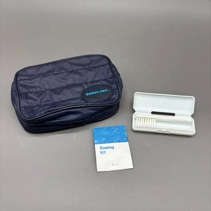Juego de costura de cepillo de dientes bolsa de viaje vintage Pan Am primera clase años 80 - Imagen 1 de 11