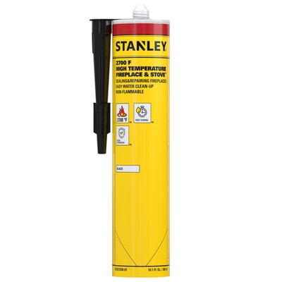 Stanley 2700°F High Temperature Sealant, Fireplace & Stove, 10.1oz 1 Pack Black - Image 1 of 4