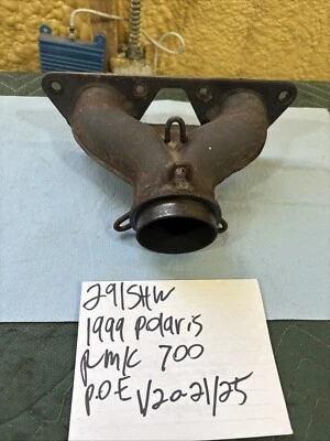 1999 Polaris RMK 700 exhaust header pipe manifold Y Pipe 291 - Image 1 of 4