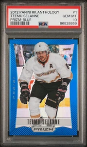 2012-13 Panini Rookie Anthology Prizm Blue TEEMU SELANNE #1 SP #/25 PSA 10 Pop 1 - Imagen 1 de 2