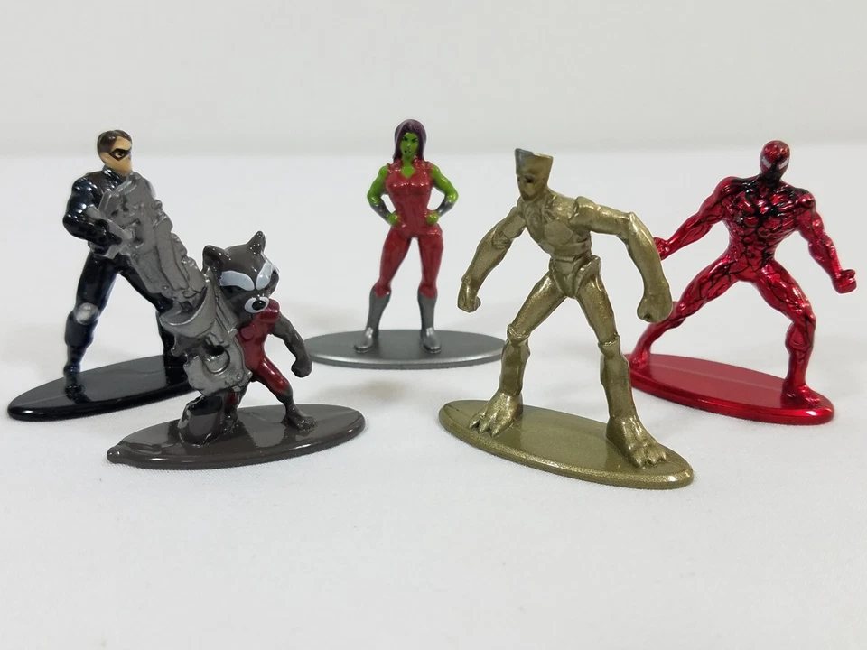 Marvel Nano Metalfigs MiniFiguras DieCast Metal Lote de 5 Figuras Groot Rocket Foto 1 de 4