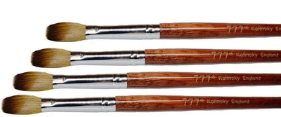 Cepillo de uñas acrílico Kolinsky 777 para manicura en polvo (engarzado) - Elige tu talla Foto 1 de 3