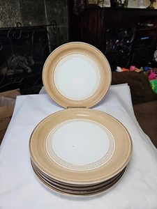 Set of 6 Vintage Denby Renaissance Seville Salad Plates England Stoneware - Picture 1 of 16