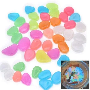 Oubest Glow in The Dark Pebbles/Glow Stones/Glowing Rocks Blue Decor for Gard... - Picture 1 of 7