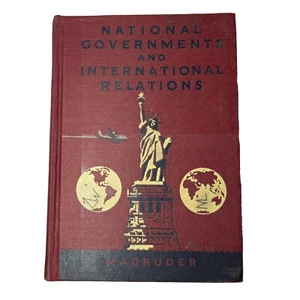 Antique 1950 National Governments and International Relations Magruder - Picture 1 of 6