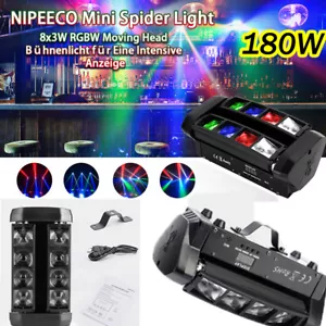 180W RGBW Spider Moving Head LED Stage Lights Beam DMX Club Disco Party DJ Light - Picture 1 of 14
