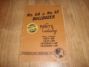 Caterpillar 6A & 6S Bulldozer Parts Catalog Form 30260 - Picture 1 of 3