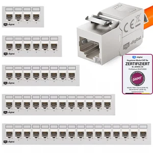 Cat 6a Patchpanel 4/6/8/12/16 Port Keystone Module Verteiler Patchfel hellgrau - Afbeelding 1 van 58