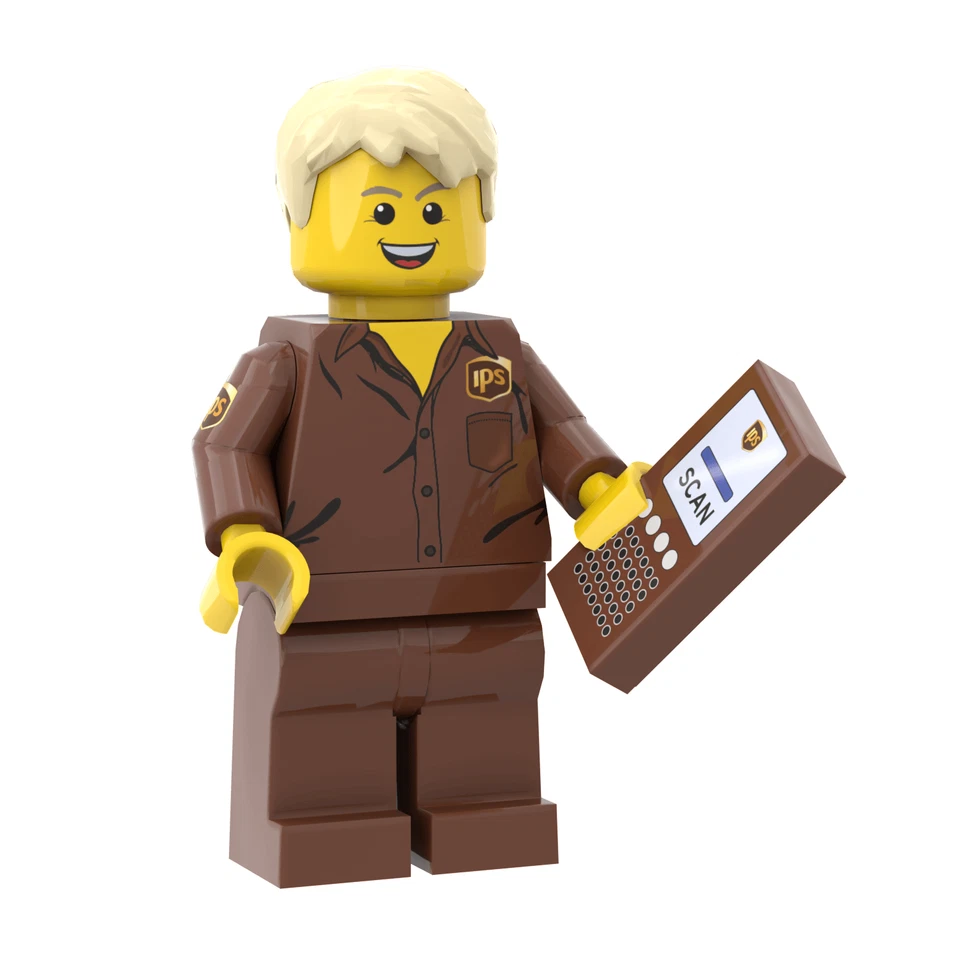 Nuevo - IPS Hombre Delivery Driver - Camión - Minifigura Impresa Personalizada - Envío Foto 1 de 2