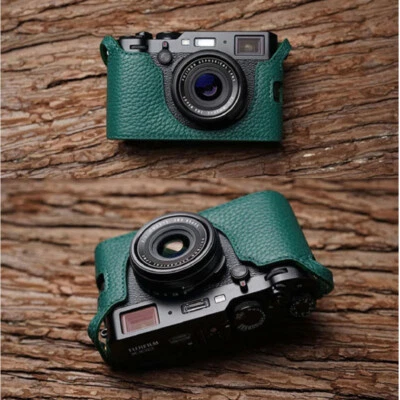 Genuine Real Leather Camera Bag Protect Case Cover Base For Fuji X-100F X100F - Image 1 of 4