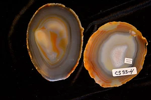  2er SET KLEINE GETRÄNKEUNTERSETZER BRASILIEN GEODE DÜNNE PLATTE CS33-4 - Bild 1 von 3