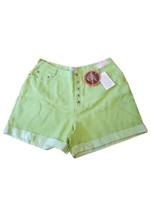 Pantalones Cortos Mujer TALLA 22W CAROLINA (PLUS) AZULES VERDE LIMA (NUEVO CON ETIQUETAS) Foto 1 de 4