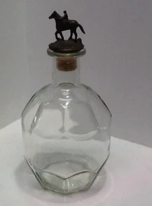Empty Blanton’s Bourbon Decanter Bottle Clear Glass Cork Jockey Pony RD1 - Bild 1 von 6