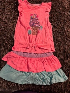 Tommy Bahama Ice Cream Cone Outfit Top And SkirtGirls Size 7/8 - Picture 1 of 6