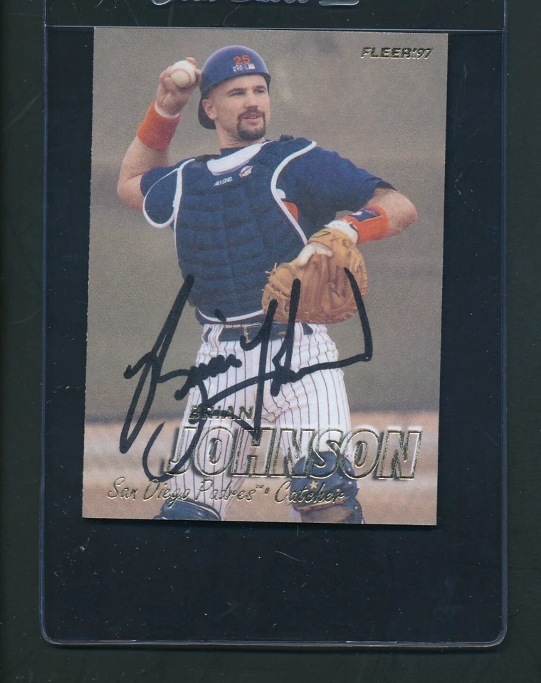 1997 Fleer #466 Brian Johnson Padres Signed Auto *E7580 - Image 1 of 1