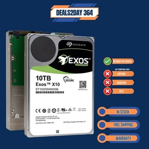 Seagate Exos ST10000NM0096 10TB 7200RPM 12Gb/s 256MB 3.5" SAS Enterprise HDD - Picture 1 of 5
