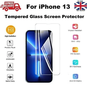 For iPhone 13 Screen Protector REAL Glass Full Coverage Edge-to-Edge 6.1 inches - Picture 1 of 11