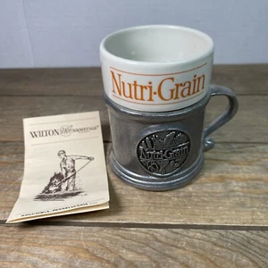 Taza de peltre de porcelana porcelana de colección Nutri Grain Wilton RWP café té publicidad - Imagen 1 de 13