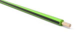18 AWG Automotive TXL Wire Light Green w/ Black Stripe Various Lengths - Picture 1 of 1