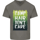 Dont Care Hair Camp Fun Caravan Camping Men's Cotton Neck