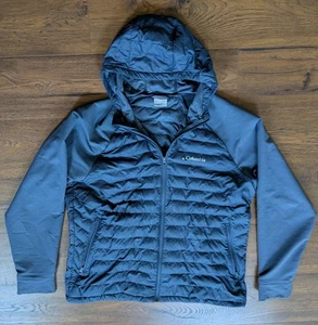 Columbia Full Zip Blue Puffer Quilted Hoodie Men’s XL (25" pit-pit, 36" sleeve) - Picture 1 of 5