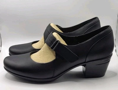 NWOB Clarks Emslie Lulin Women's Black Leather Mary Jane Pumps Size 11M - Image 1 of 4