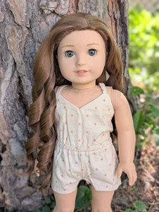 Joelle Custom American Girl Doll OOAK Brown Hair Grey Eyes Jess Mold - Picture 1 of 7
